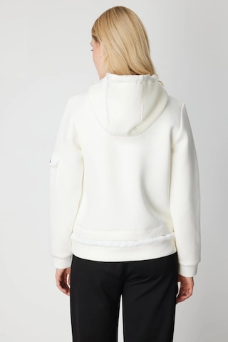On Fashion Kadın Kapüşonlu Cepli Ekru Mont 60703 Ekru