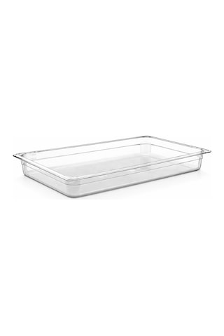 1/1 Gn Şeffaf Polikarbon Gastronom Küvet 53x32 Cm 15 Cm Derinlik
