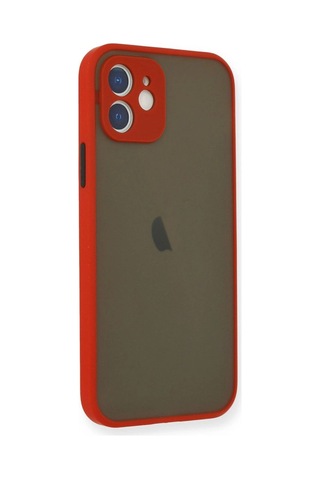 Apple, Uyumlu iPhone 12 Mini Kılıf Montreal Silikon Kapak - Kırmızı