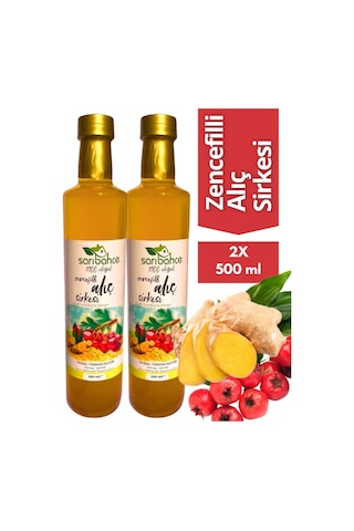 Zencefilli Alıç Sirkesi 500 Ml 2'li Paket - Organik Doğal Fermantasyon