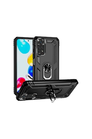 Xiaomi Redmi Note 11 Global Kılıf Zore Vega Kapak Siyah
