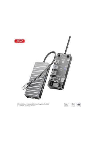 Type-c Çıkışlı 7'si 1 Arada Hdmı, Ethernet Ve Vga Destekli Çok Fonksiyonlu Hub Dönüştürücü