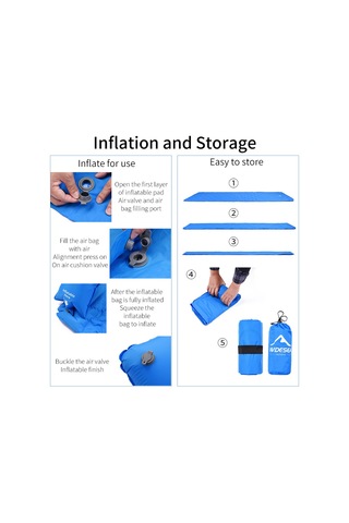 Widesea Şişirilebilir Neme Dayanıklı Ultra Hafif Kamp Matı Mavi