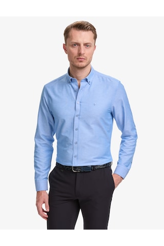 Pierre Cardin Erkek Mavi Gömlek Desenli 50325365-vr036