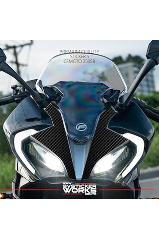 Cfmoto 250sr Sticker Ön Kafa Kaplama Modeli Hazır Kit Karbon Sticker Desen Kaplama