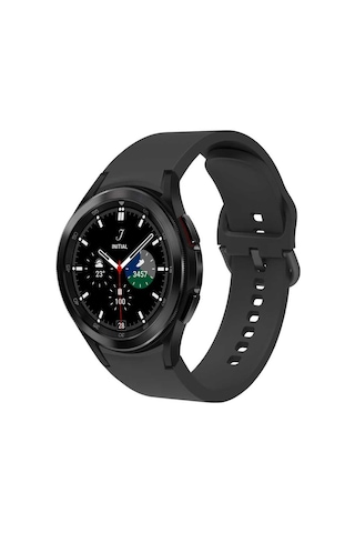 Kilifone - Samsung Watch 4 40mm 20mm Uyumlu - Kordon Silikon Kordon - Krd-50 - Siyah - T19020