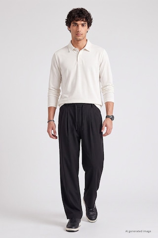 Tommy Life Ekru Rahat Form Basic Erkek Polo Yaka T-shirt - 88512