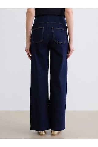 Lc Waikiki İndigo Karın Panelli Wideleg Hamile Jean Pantolon Indigo