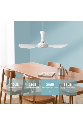 Serene Space Küçük Tavan Vantilatörü Ev Mini Asılı Cibinlik Küçük Elektrikli Fan 9081 Beyaz