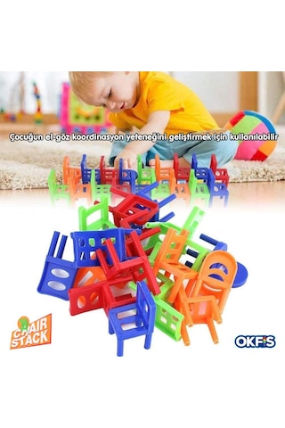 Chair Stack Eğitici Sandalye Denge Oyunu