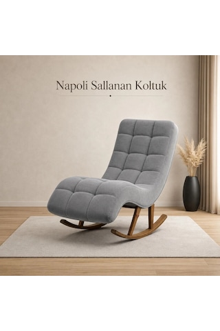 Smarto Relax Napoli Sallanan Ergonomik Dinlenme Koltuğu Tv Koltuğu Berjer Açık Gri