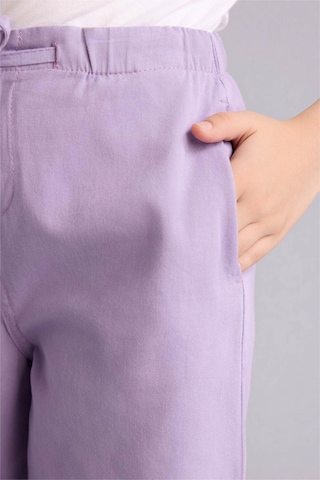 Defacto Wıde Leg Düz Paça Gabardin Pantolon Kız Çocuk G0607a826smpr143 Mor-pr143