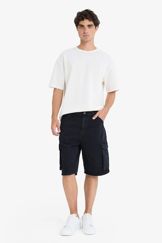 Defacto %100 Pamuk Kargo Fit Jean Bermuda Şort E1380ax25smnm40 Siyah