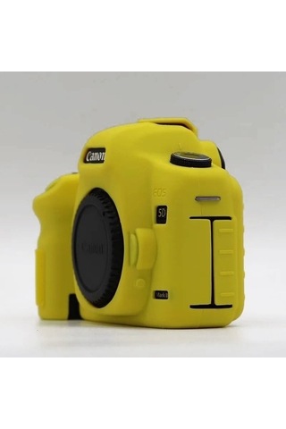 Pazly Canon Eos 5d2 / 5d Mark Iı Silikon Kılıf, Dslr Fotoğraf Makinesi Korumalı Çanta - Sarı