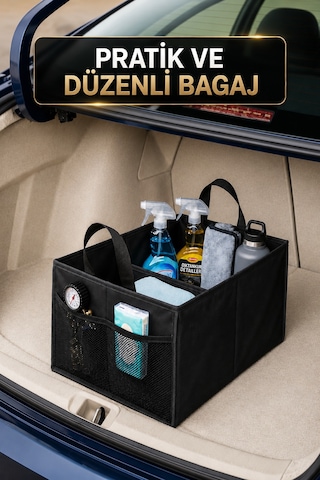 Araba Bagaj Çantası Araç İçi Bagaj Düzenleyici Araç Bagaj Organizer Oto Bagaj Düzenleyici 40x30x25cm