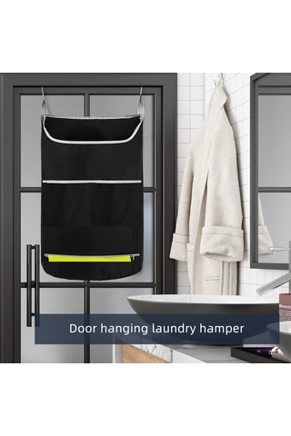 Monyee Duvar Kurulu Geniş Açık Yüksek Kapasiteli Ev Fıçısi - Banyo Ve Ev Çamaşırı Saklama Çantası - Gri Renk Diğer