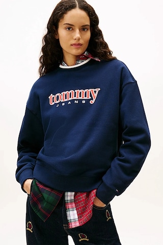 Tommy Jeans Kadın Sweatshirt-dw0dw22565-12528 Mavi