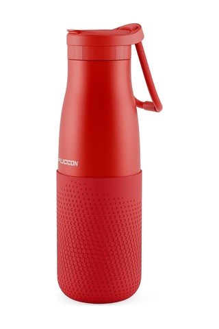 Kırmızı 500 Ml Çelik Okul Matarası - Silikon Gövdeli Nokta Çelik Termos - 50024 Diğer