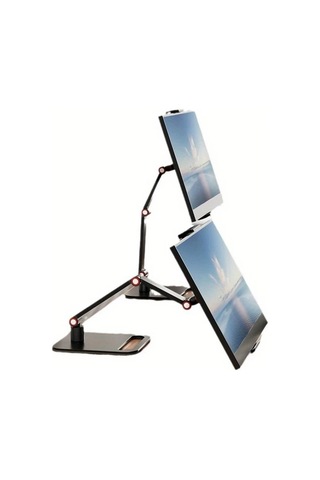 Xuweiwei 43.94cm 3 Bölümlü Yükseltme Modeli Taşınabilir Dikey Ekran Standı Ev Ofisi Kurulumu Modern Masa Ayarlanabilir Yükseklik Laptop Standı