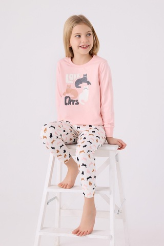 Arnetta Kız Çocuk Pembe Pijama Takımı Ar3057-c-v1 Pembe