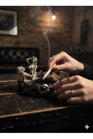Gotik Dekoratif İakelet Küllük Biblo