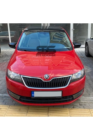 Skoda Rapid 2015-2017 Uyumlu Batman Yarasa Ayna Kapağı Piano Black Abs Plastik