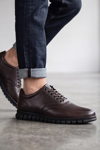 Brown Black Elastik Bağcıklı Esnek Hafif Taban Günlük Comfort Erkek Casual Spor Ayakkabı Siyah - Kahverengi