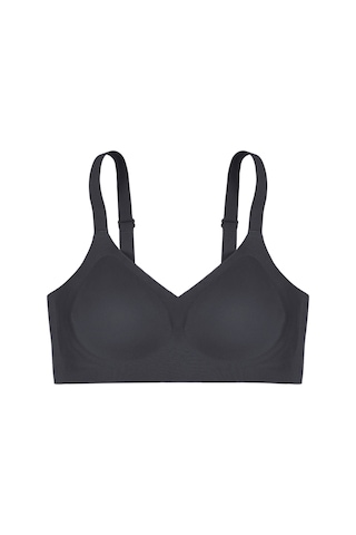 Balensiz Lazer Dikişsiz Görünmez Çıkarılabilir Pedli Toparlayıcı Sütyen Siyah