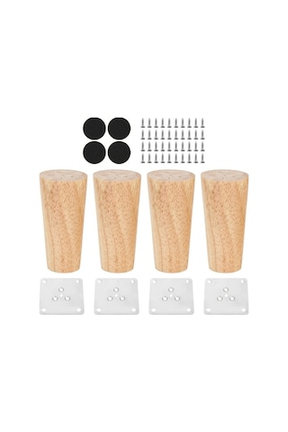 Trendooze Homyl 4x Dolap Ayakları Ahşap Yükseklik 10cm Odun Takımları Ev Dekorasyonu Odun