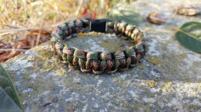 Askeri Kamuflaj 2 Paracord Bileklik Çok Renkli