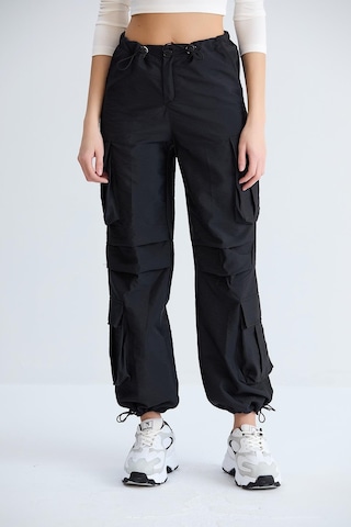 Sortie Collection Kargo Cepli Paraşüt Pantolon Siyah-siyah Siyah