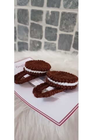 Örgümania Oreo Çıtçıt Toka - Örgü Toka Kahverengi