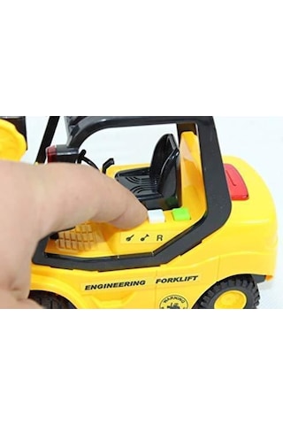 Oyuncak Sesli Işıklı Model İş Makinası Forklift 1 16