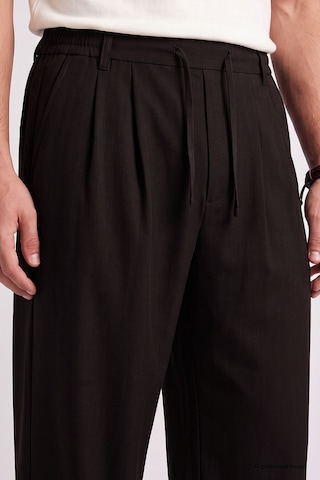 TOMMYLIFE Kahverengi Pileli Dokuma Palazzo Erkek Pantolon - 82201