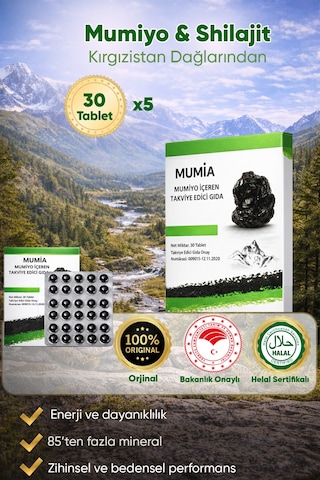 Mumiyo Shilajit 5'li Set 2,5 Aylık Kullanım Seti