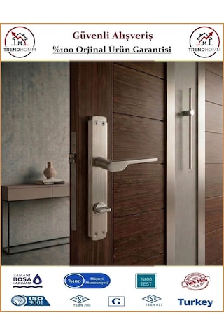 Grossavm Sedir Aynalı Wc Banyo Kapı Kolu - Nikel Saten - Wc Sol