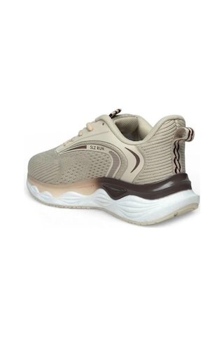 Solazer 048-26 Anorak Anatomik Taban Bağcıklı Kadın Sneaker Bej Kahve Bej
