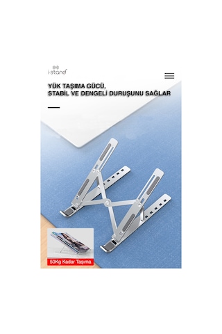 i-Stand Alüminyum Katlanabilir Taşınabilir  Ayarlı Laptop Standı