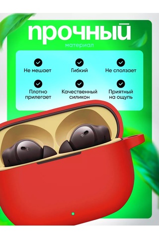 Dzen-store Realme Buds T300 Kulaklık Kılıfı 206902030 Kırmızı