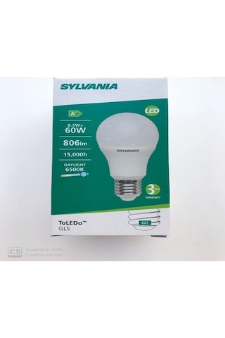 SYLVANIA 8,5W LED AMPUL E27 6500K BEYAZ 6 ADET