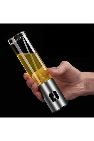 Sprey Yağlık Spreyli Cam Şişe Yağdanlık, Yağ, Sirke Ve Limon Püskürtücü, 100 Ml, Asorti Çok Renkli