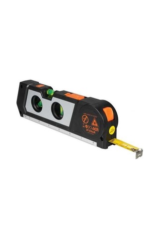 Tongxida 3m Ölçüm Şeridi Ve 4'lü Lazer Seviye Aracı, 3 Seviye Balonlu, Pm1001 Siyah Pil İle Gönderilir