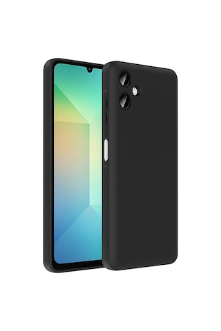 Samsung Uyumlu Galaxy A06 Kılıf Kamera Korumalı Kartlık Hazneli Zore Vitra Kapak Siyah