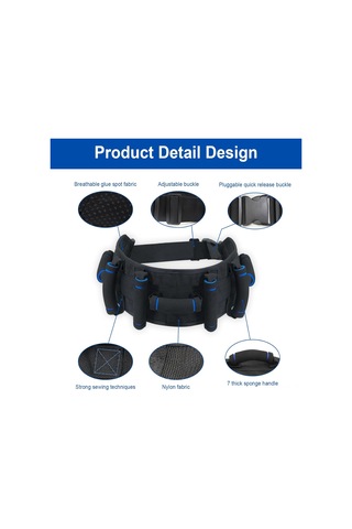 Yifomall Yaşlılar İçin Rehabilitasyon Yardımcı Bel Kemeri, 7 Sponge Kanca İle Çok Açıdan Tutuş, Kalın Dayanıklı Dış Katman, Kayma Önleyici İçi Kıvrımlı Bağ, Hızlı Bağlanıp Çıkar, Yürüyüşe Kolay Destek