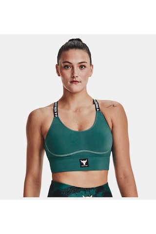 Under Armour Kadın Project Rock Infinity Mid Spor Sütyeni 1373590-722 Siyah