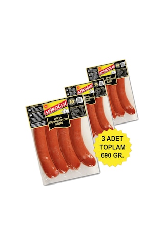Doğal Füme Dana Frankfurter Sosis Üçlü Paket