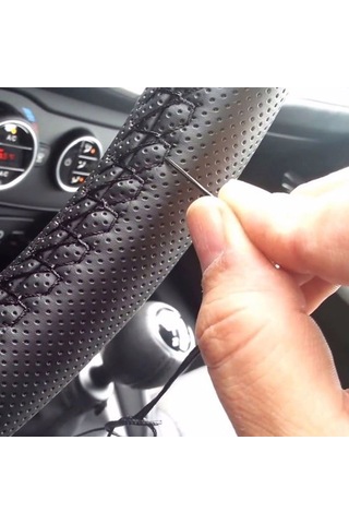 Eraks Car Accesorıes Deri Direksiyon Kılıfı Kokusuz Dikmeli-Siyah