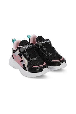 Slazenger KEMBA Çocuk Cırt Cırtlı Siyah / Pembe Günlük Spor Ayakkabısı