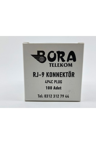 Rj-9 4P4C Soket (1 Kutu 100 Adet) ( Ürün Adınıza Faturalı )