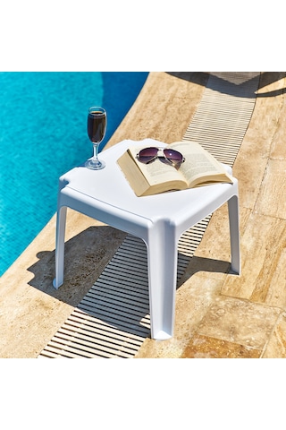 Holiday Şezlong Sehpası 2'li Set 1 Beyaz